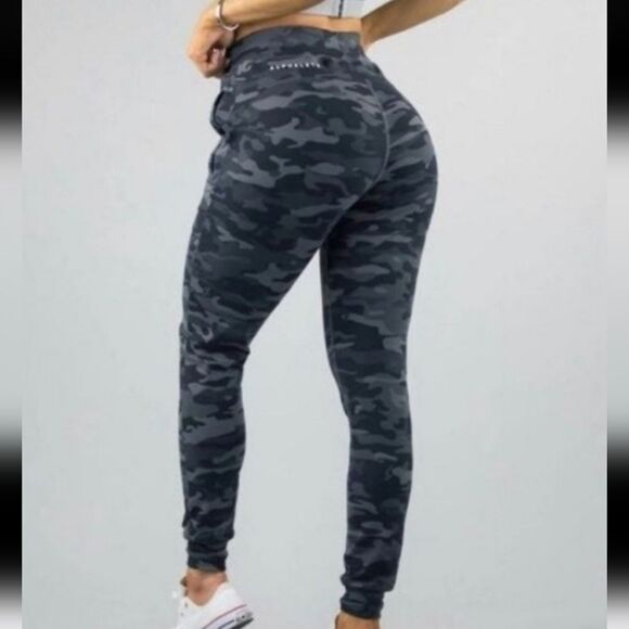 Alphalete Camo Track Pants - Black and Gray - Picture 1 of 11